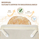 Reusable Beeswax Linen Bread Bags, Large 17x12.6" (2-Pack)