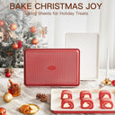 Ceramic Baking Sheet Pan Set with Diamond Texture (3-Piece)