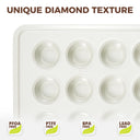 Diamond Texture Ceramic Mini Muffin Pan, 24-Cup