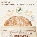 Reusable Beeswax Linen Bread Bags, XL 17x13.5" (2-Pack)