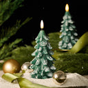 Christmas Tree Flameless Candles with Remote Timer, 7.3" x 3.5" (2-Pack)