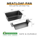 Meatloaf Pan with Drain Tray, 9 x 5 Loaf Pan with Insert