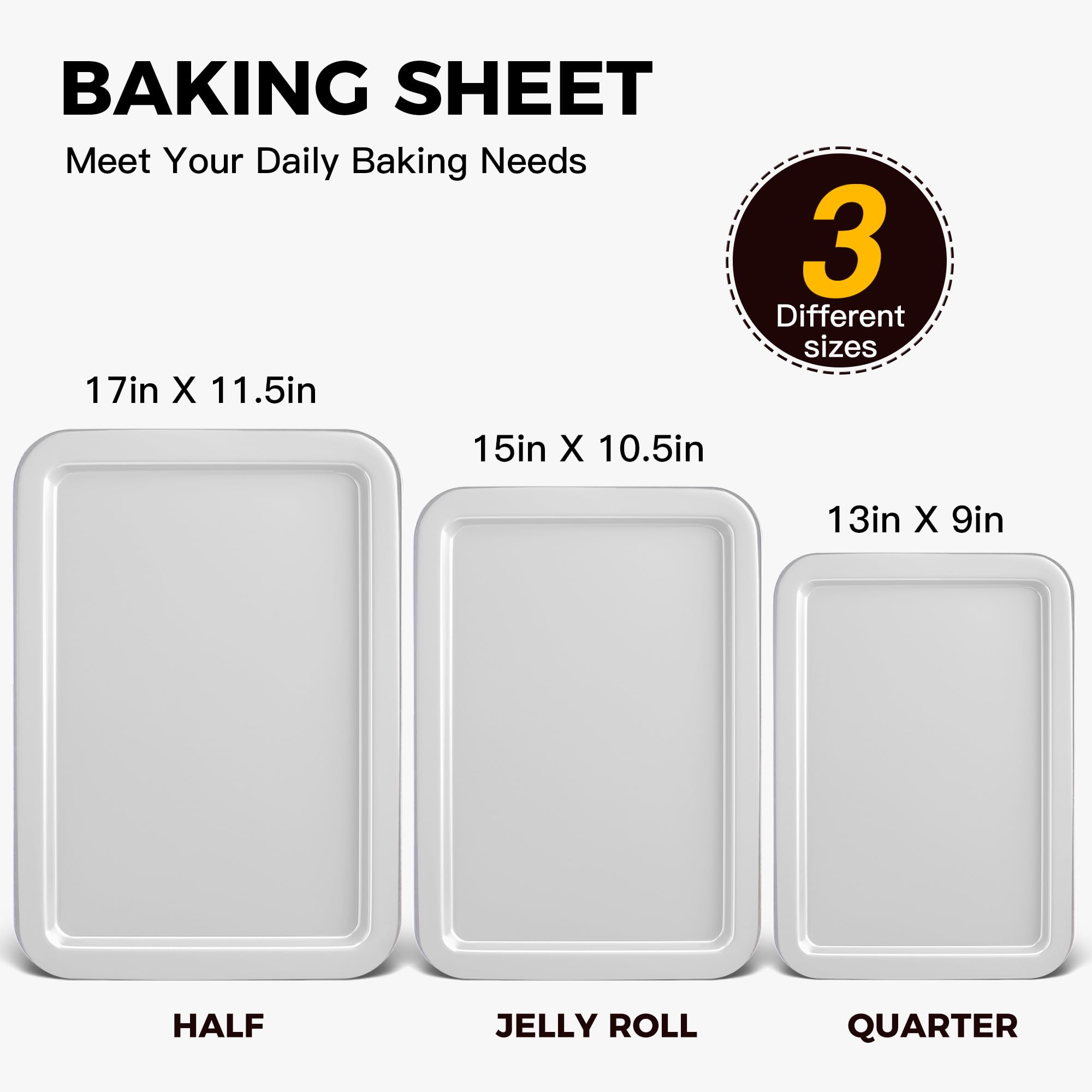 Nonstick Baking Sheet Set (3-Piece)