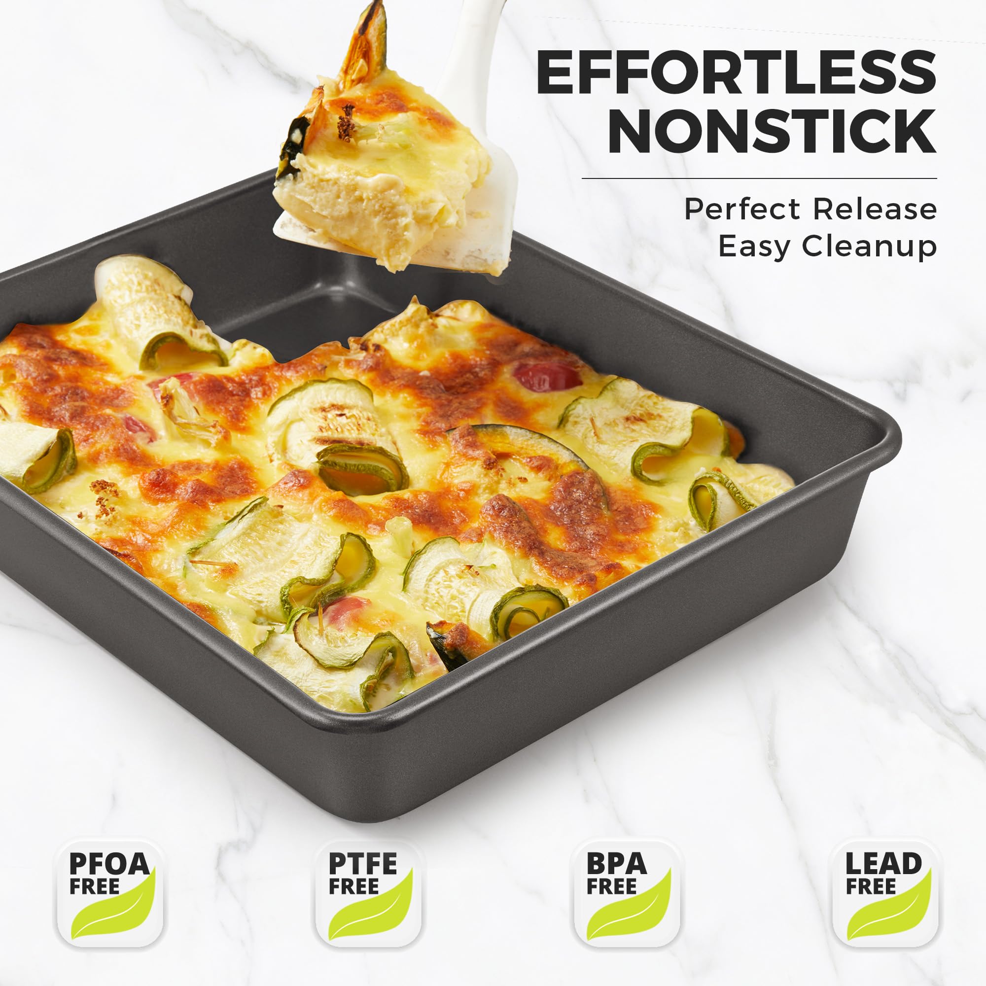 Nonstick Rectangular Baking Pan Set (3-Piece)