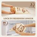 Reusable Beeswax Linen Bread Bags, XL 17x13.5" (2-Pack)