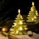 Christmas Tree Flameless Candles with String Lights & Remote, 6.7" x 5.2" (2-Pack)
