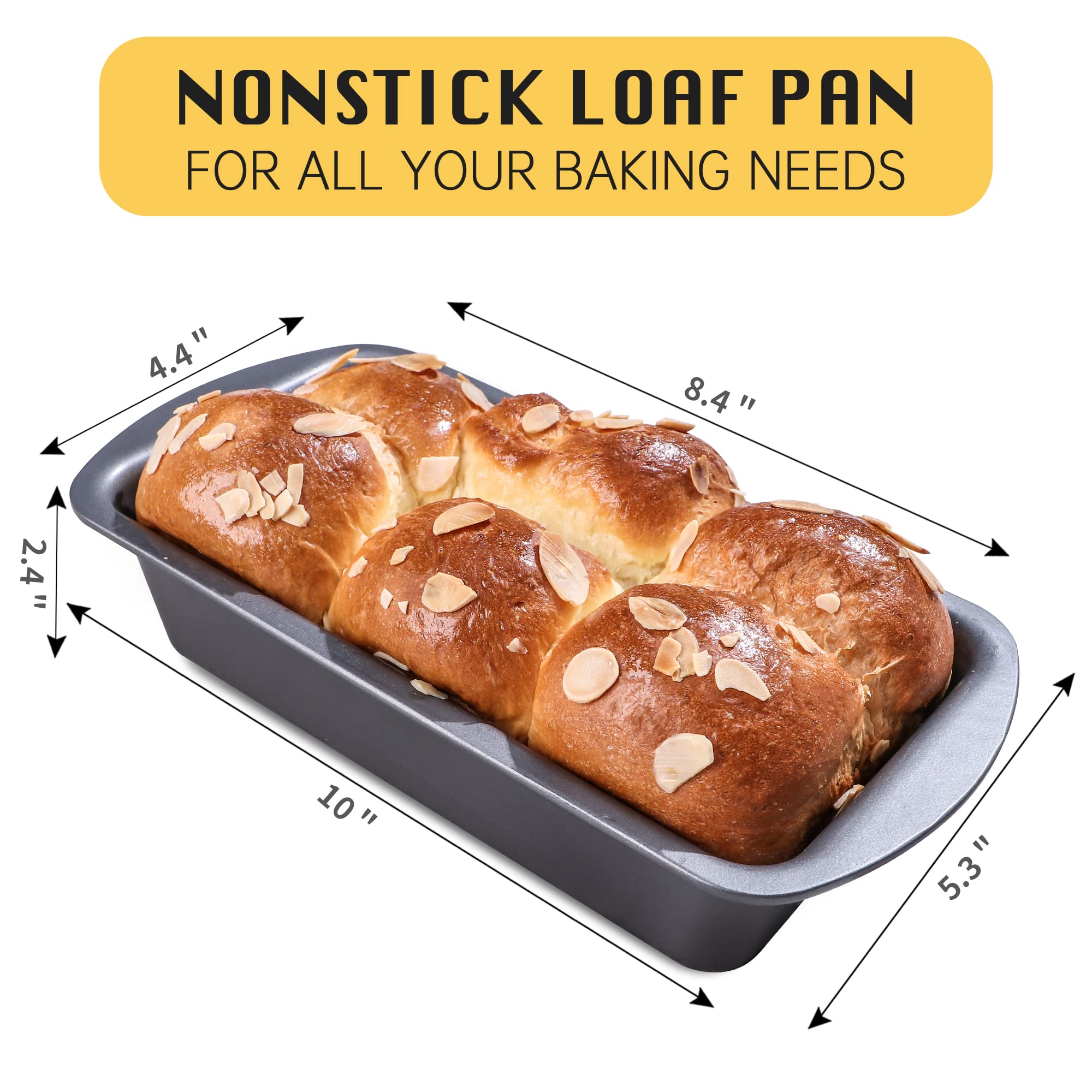 Nonstick Loaf Pan, 8.5×4.5 (6-Pack)