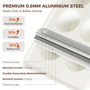 Diamond Texture Ceramic Muffin Pan, 6-Cup (2-Pack)