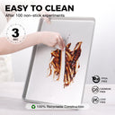 Half Baking Sheet Pan, 1/2 Commercial Cookie Tray (2-Pack)