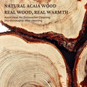 Acacia Wood Cake Stand with Dome Lid, 12"