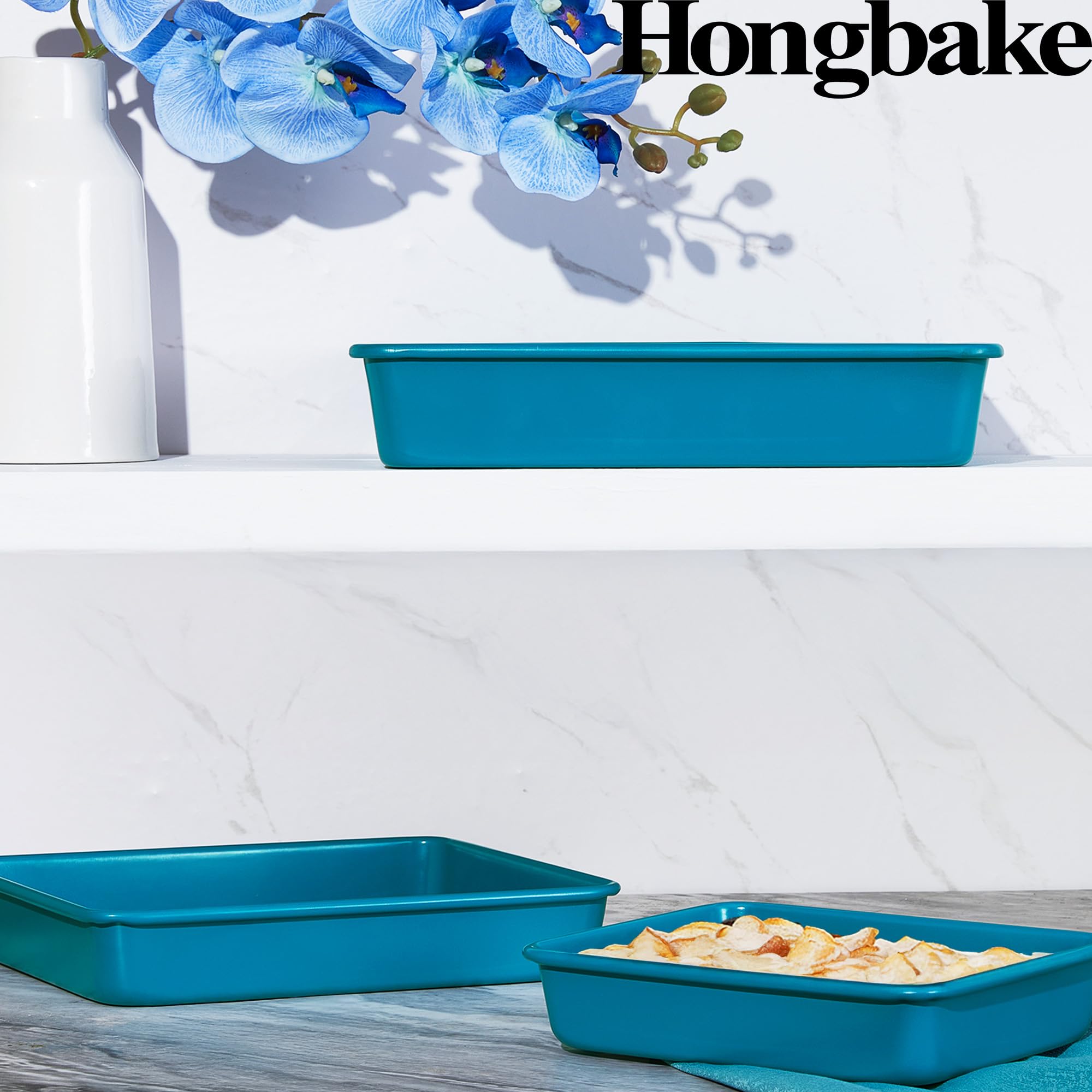 Nonstick Rectangular Baking Pan Set (3-Piece)