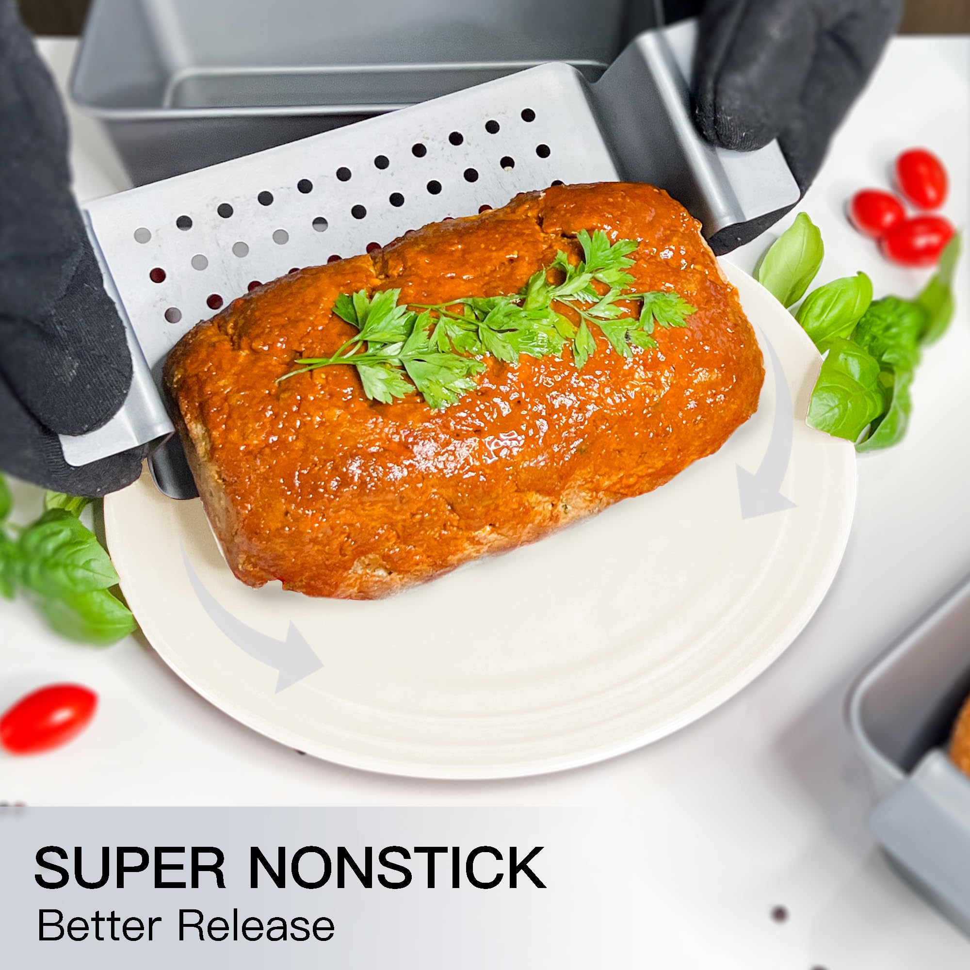 Nonstick Meatloaf Pan with Insert, 9×5