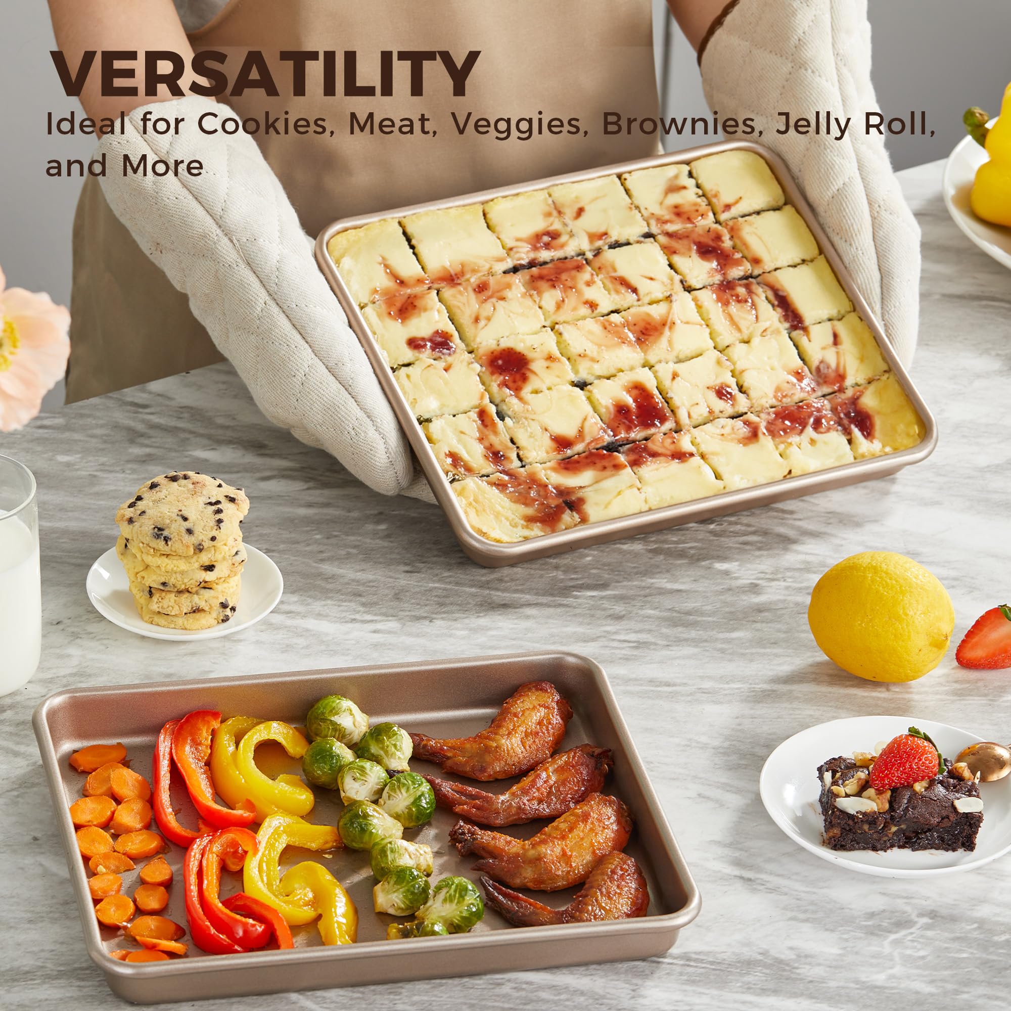 Nonstick Toaster Oven Sheet Pan, 11×9 (2-Pack)