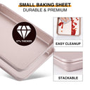 Toaster Oven Pan, 1/8 Sheet Pan, 9.7x7.5 (2-Pack)