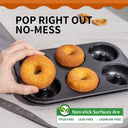 Donut Pan, Upgraded Deepened 6-Cavity (2-Pack)