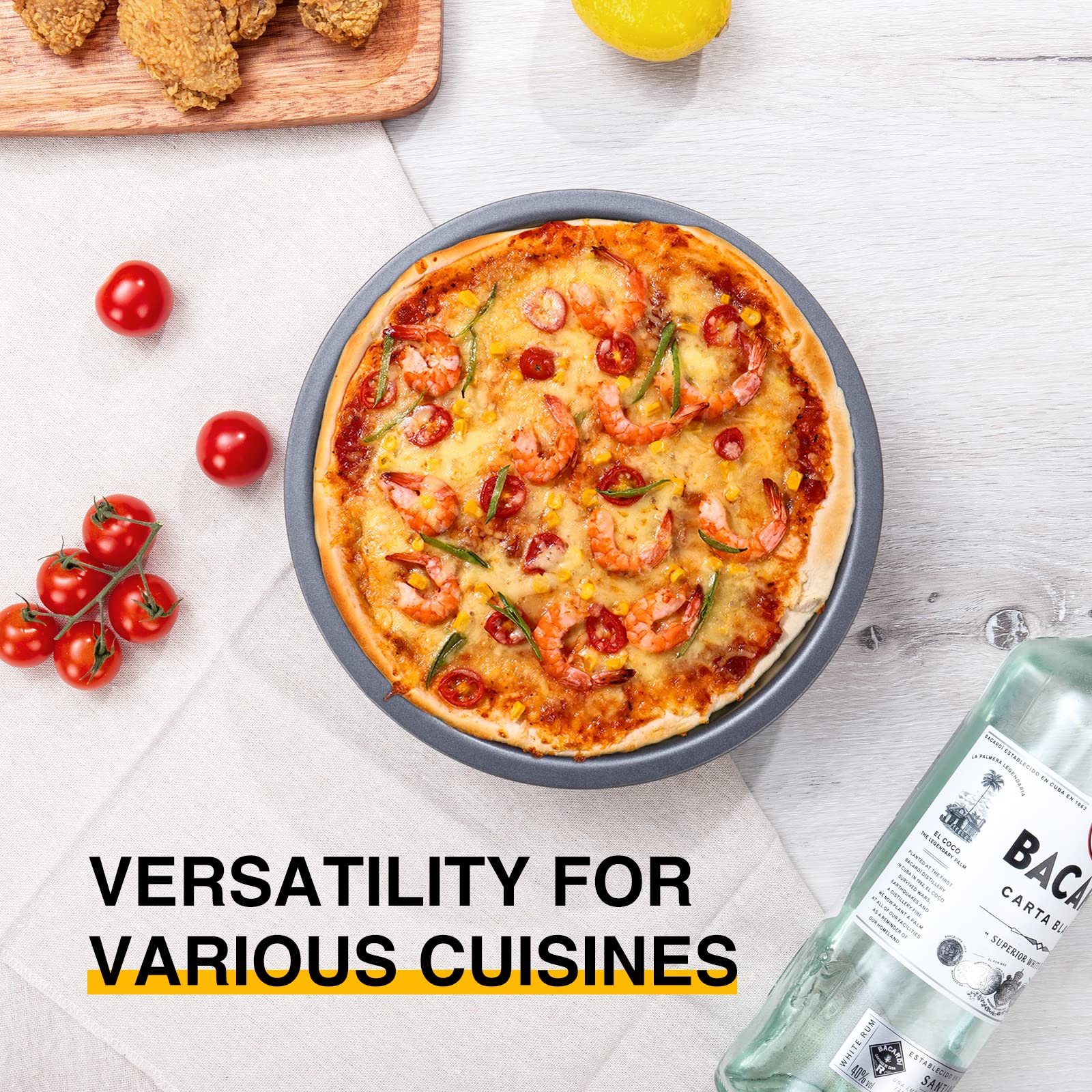 8-Inch Shallow Round Cake Pan Set (2-Piece)