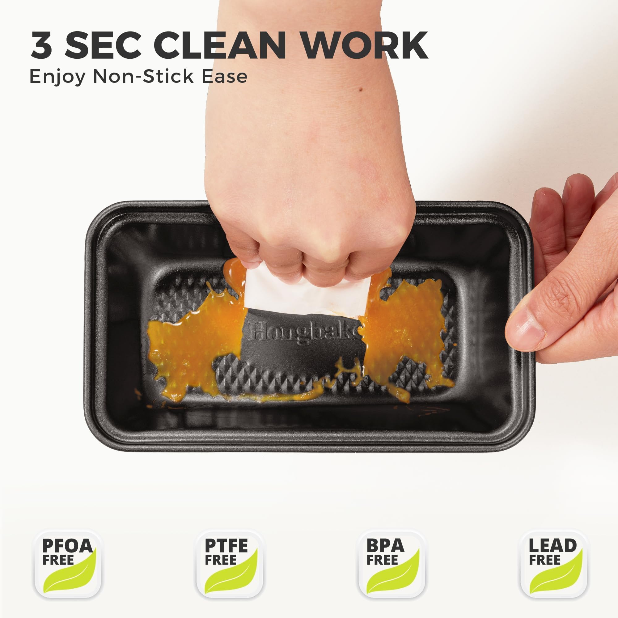 Diamond Texture Nonstick Mini Loaf Pan, 6×3.3×2 (3-Pack)