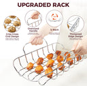 Roasting Pan with Rack, 17.6×11 Inch for 17 Lb Turkey
