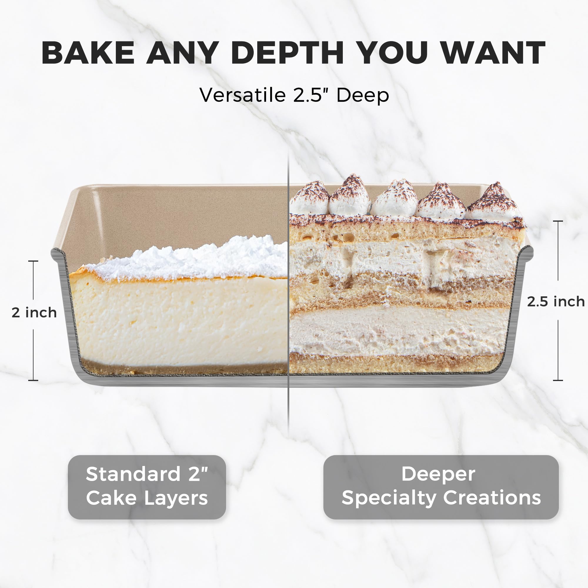 Nonstick Rectangular Baking Pan Set (3-Piece)