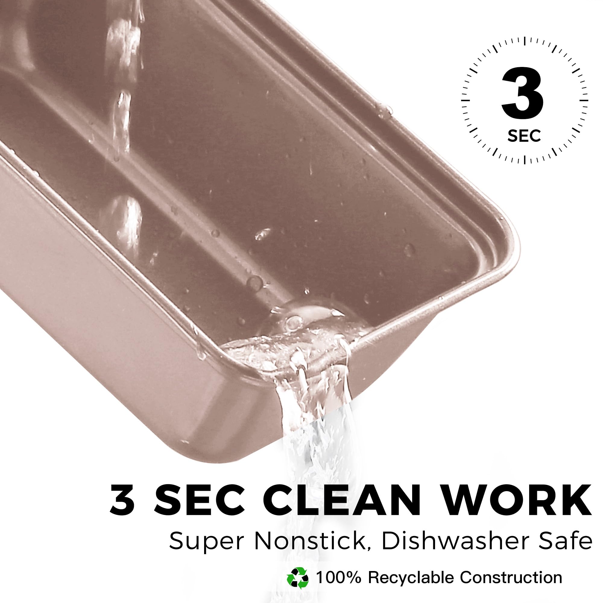 Nonstick Mini Loaf Pan, 6×3.3×2 (3-Pack)