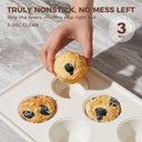 Diamond Texture Ceramic Muffin Pan, 6-Cup