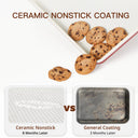 Ceramic Baking Sheet Pan Set with Diamond Texture (3-Piece)