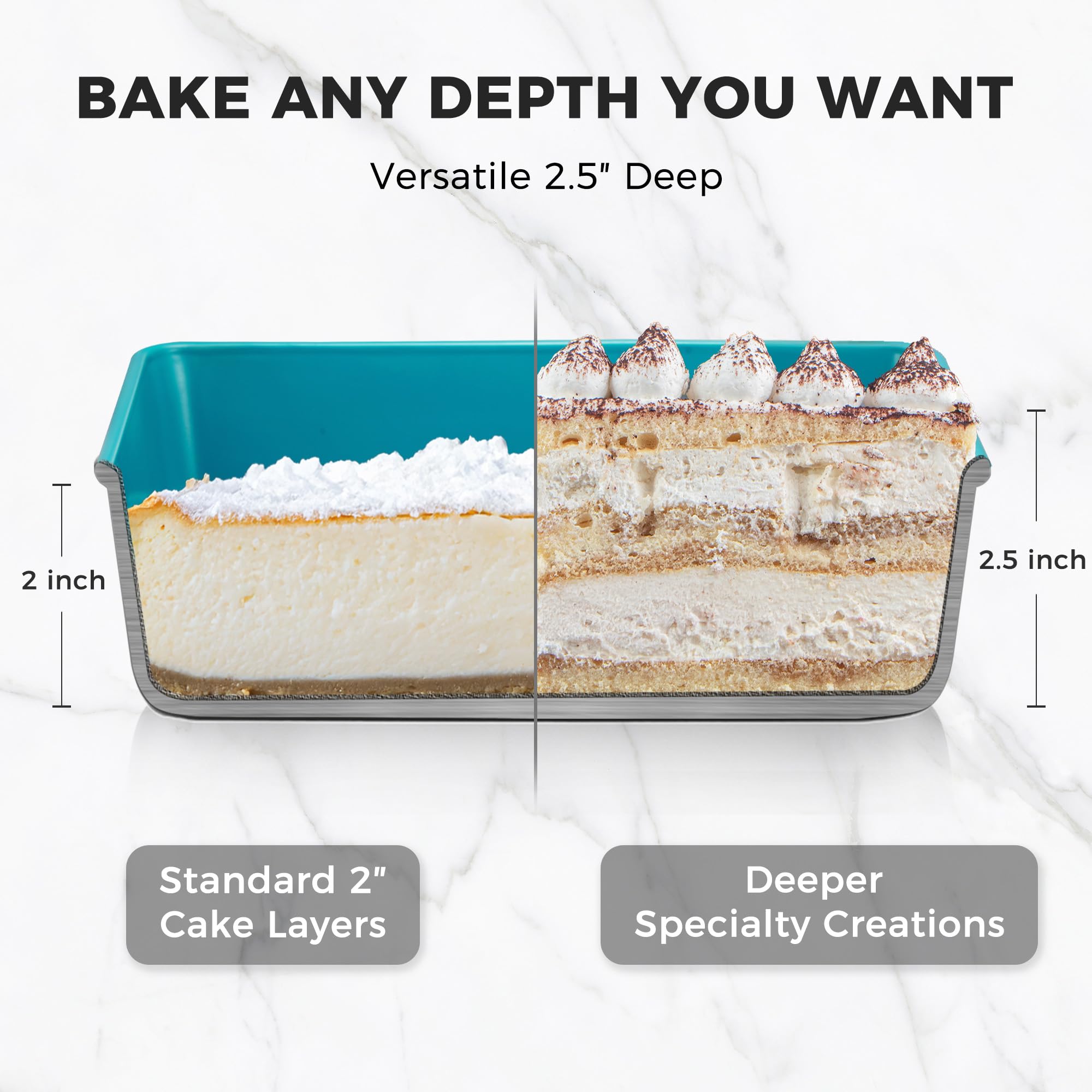 Nonstick Rectangular Baking Pan Set (3-Piece)