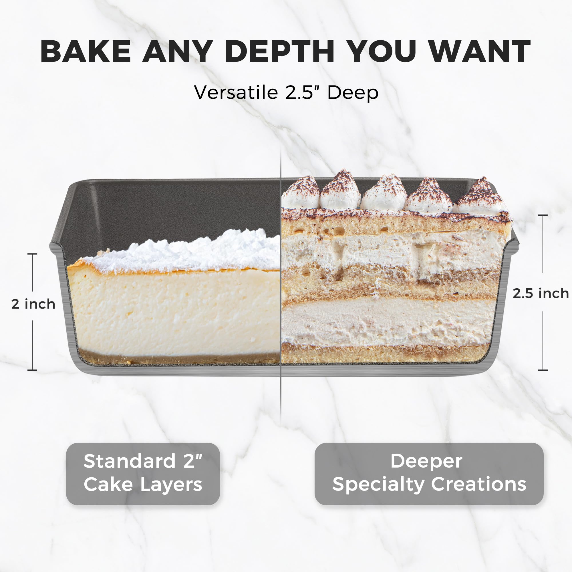 Nonstick Rectangular Baking Pan Set (3-Piece)