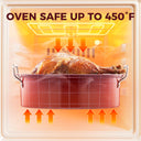 Turkey Roasting Pan with Rack and Lid, 18 Inch for 20 Lb Turkey