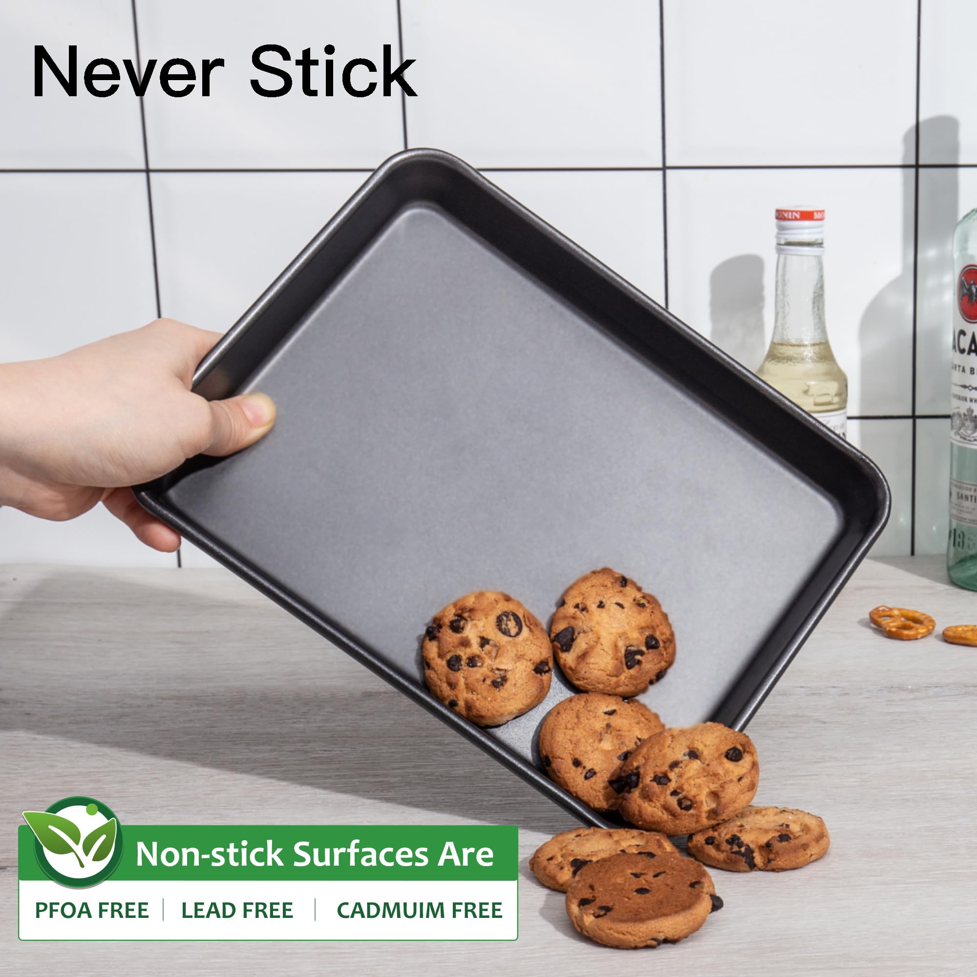 Nonstick Toaster Oven Sheet Pan, 9.7×7.5 (2-Pack)