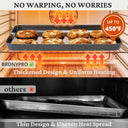 Stainless Steel Baking Sheet Pan Set, 9/12/16 Inch (3-Pack)