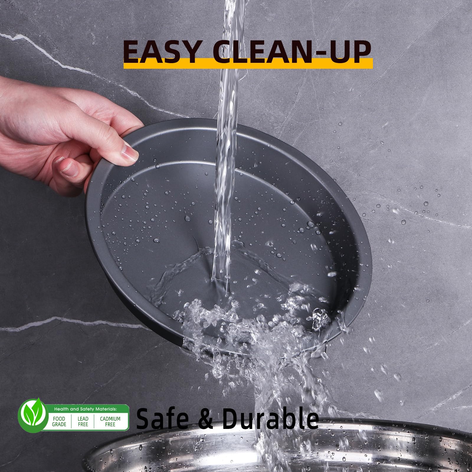 8-Inch Shallow Round Cake Pan Set (2-Piece)