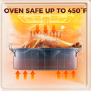 Turkey Roasting Pan with Rack and Lid, 18 Inch for 20 Lb Turkey