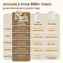 Reusable Beeswax Linen Bread Bags, XL 17x13.5" (2-Pack)