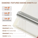Ceramic Baking Sheet Pan Set with Diamond Texture (3-Piece)