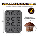 Muffin Pan, 12-Cup Standard Size (2-Pack)