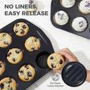 Baking Pans Set with Wave Texture, 0.8mm Thick (9-Piece)