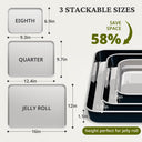 Stainless Steel Baking Sheet Pan Set, 9/12/16 Inch (3-Pack)