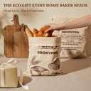 Reusable Beeswax Linen Bread Bags, XL 17x13.5" (2-Pack)