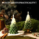 Christmas Tree Flameless Candles, 7.3" x 3.5" (2-Pack)