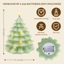 Christmas Tree Flameless Candles with String Lights & Remote, 6.7" x 5.2" (2-Pack)