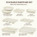 Ceramic Stackable Bakeware Set (9-Piece)