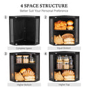 Double Layer Corner Bread Box with Adjustable Partition