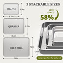 Stainless Steel Baking Sheet Pan Set, 9/12/16 Inch (3-Pack)