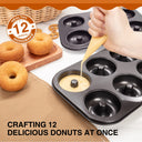 Donut Pan, Upgraded Deepened 6-Cavity (2-Pack)