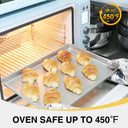 Half Baking Sheet Pan, 1/2 Commercial Cookie Tray (2-Pack)