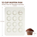 Diamond Texture Ceramic Muffin Pan, 12-Cup