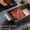 Meatloaf Pan with Drain Tray, 9 x 5 Loaf Pan with Insert