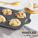 Jumbo Muffin Pan, 6-Cup, 3.5" Diameter (2-Pack)