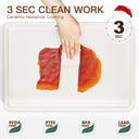 Ceramic Baking Sheet Pan Set with Diamond Texture (3-Piece)